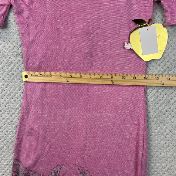 Vintage Apple Bottom Womens Bodycon Dress Pink Cold Shoulder Sz Med Y2K - Picture 9 of 15